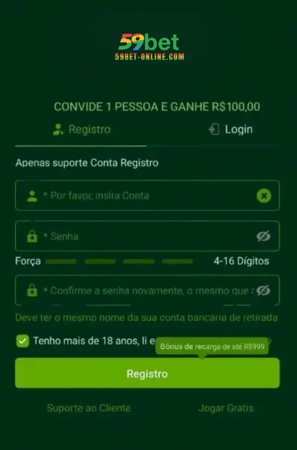 registro e login